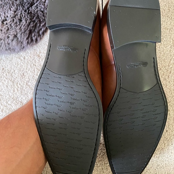 Santoni Brown Leather Oxford Shoes with Polished Finish main image 5